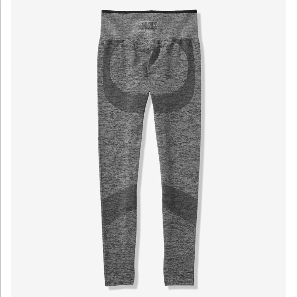 VS PINK Pure Black Marl Seamless Legging